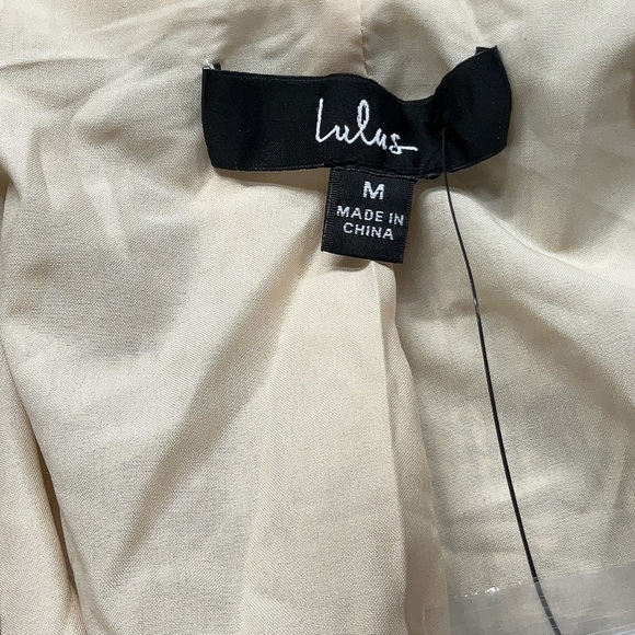 Lulus Convincingly Poised Brown Plaid Double-Breasted Cropped Blazer Size M NWT - Picture 6 of 8